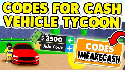 code vehicle tycoon|Tous les codes Roblox Vehicle Tycoon pour de l’argent gratuit en。